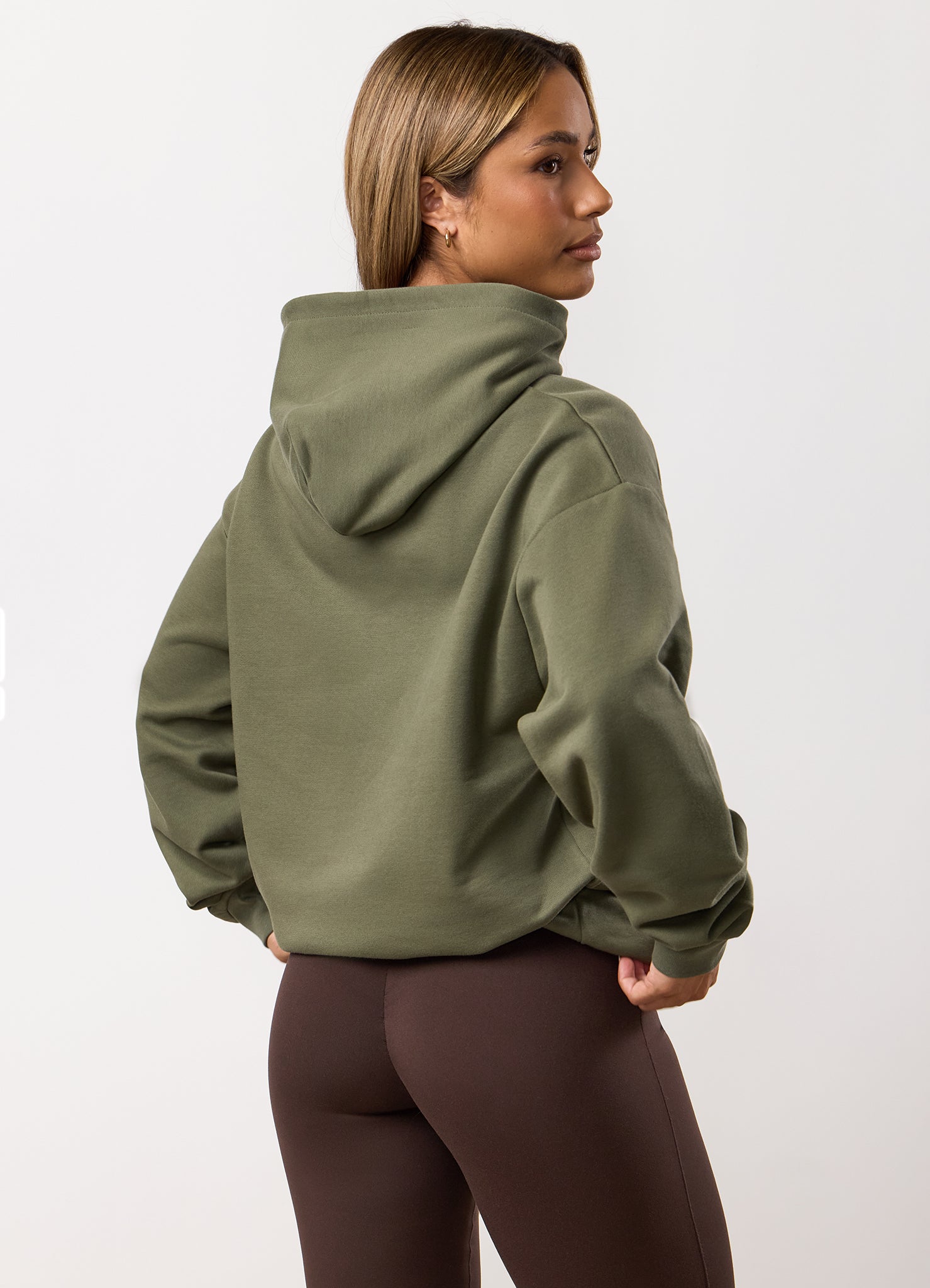 Gym King Powered By Belief Relaxed Fit Hoodie - Warm Khaki