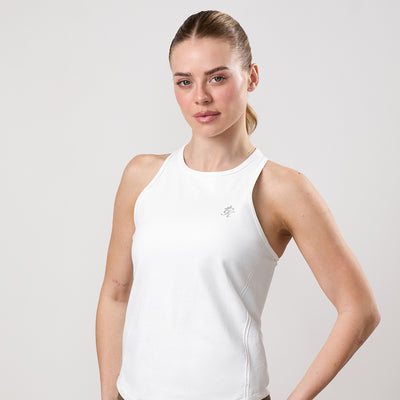 Gym King Power Lightweight Racer Tank - White