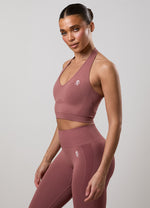 Gym King Power Lightweight Seamless Halterneck Tank - Chestnut thumbnail