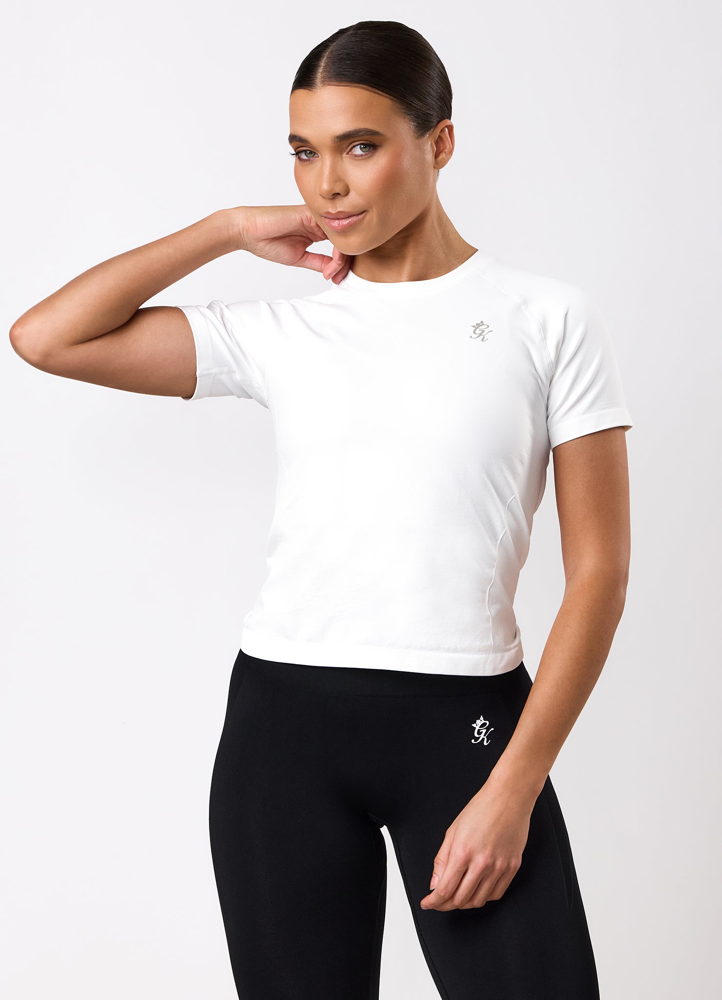 Gym King Power Lightweight Seamless Loose Fit Tee - White