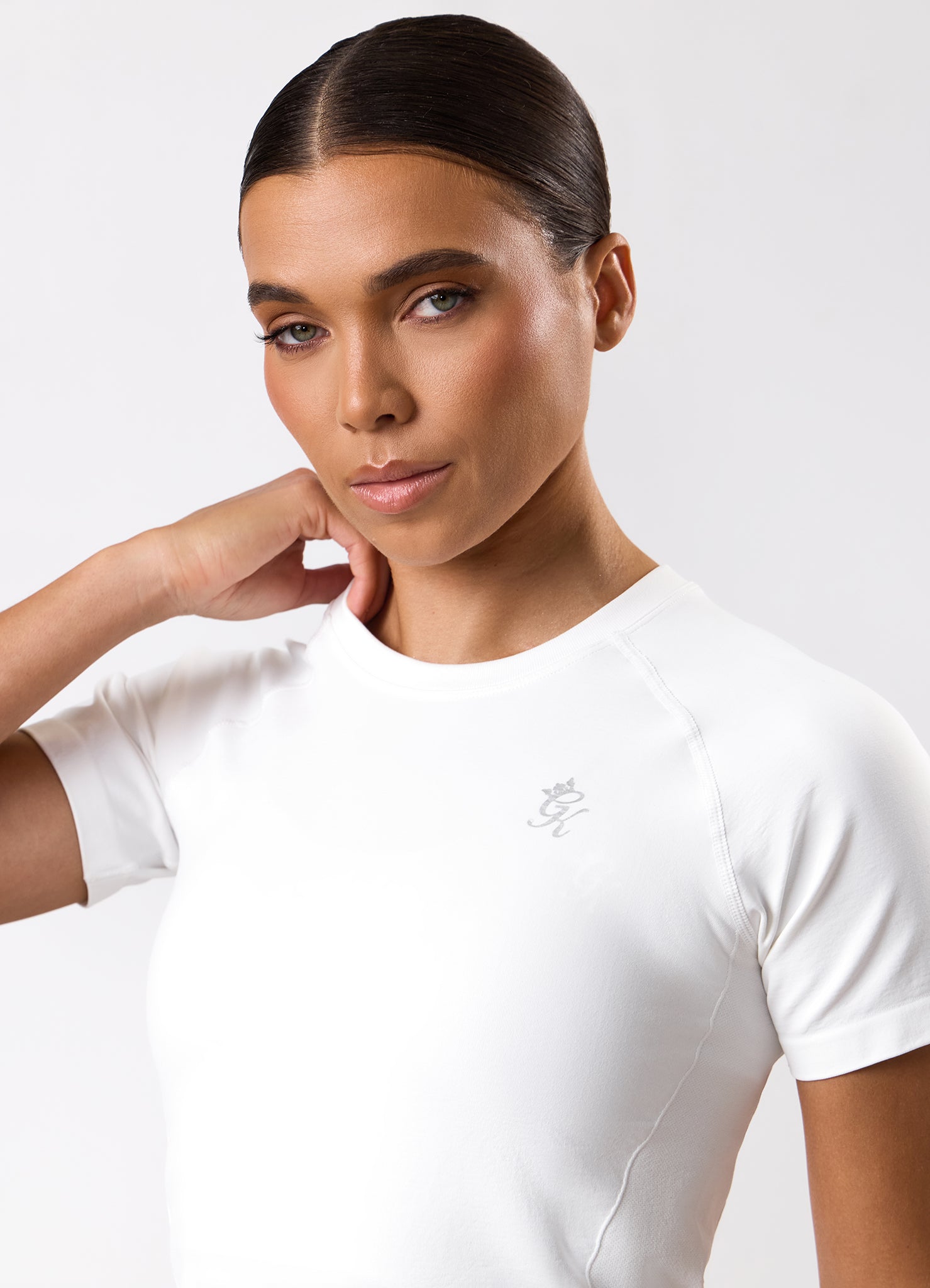 Gym King Power Lightweight Seamless Loose Fit Tee - White