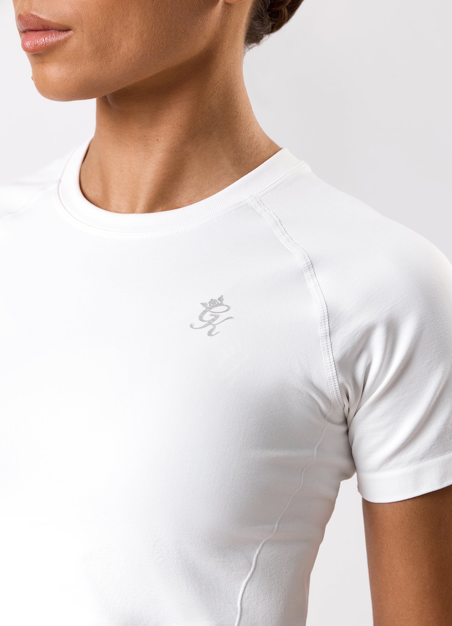 Gym King Power Lightweight Seamless Loose Fit Tee - White