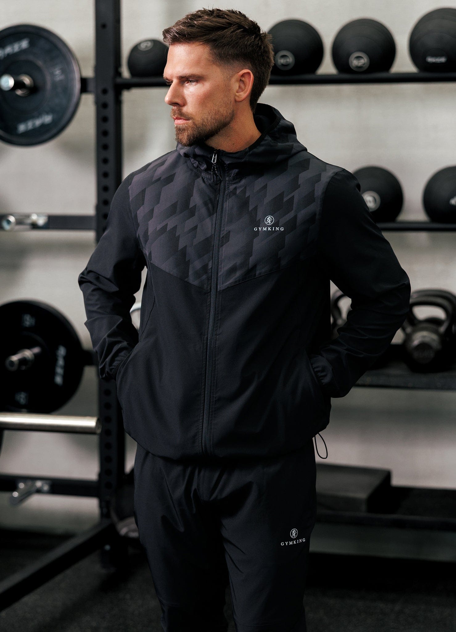 Gym King Power Training Hoodie - Black