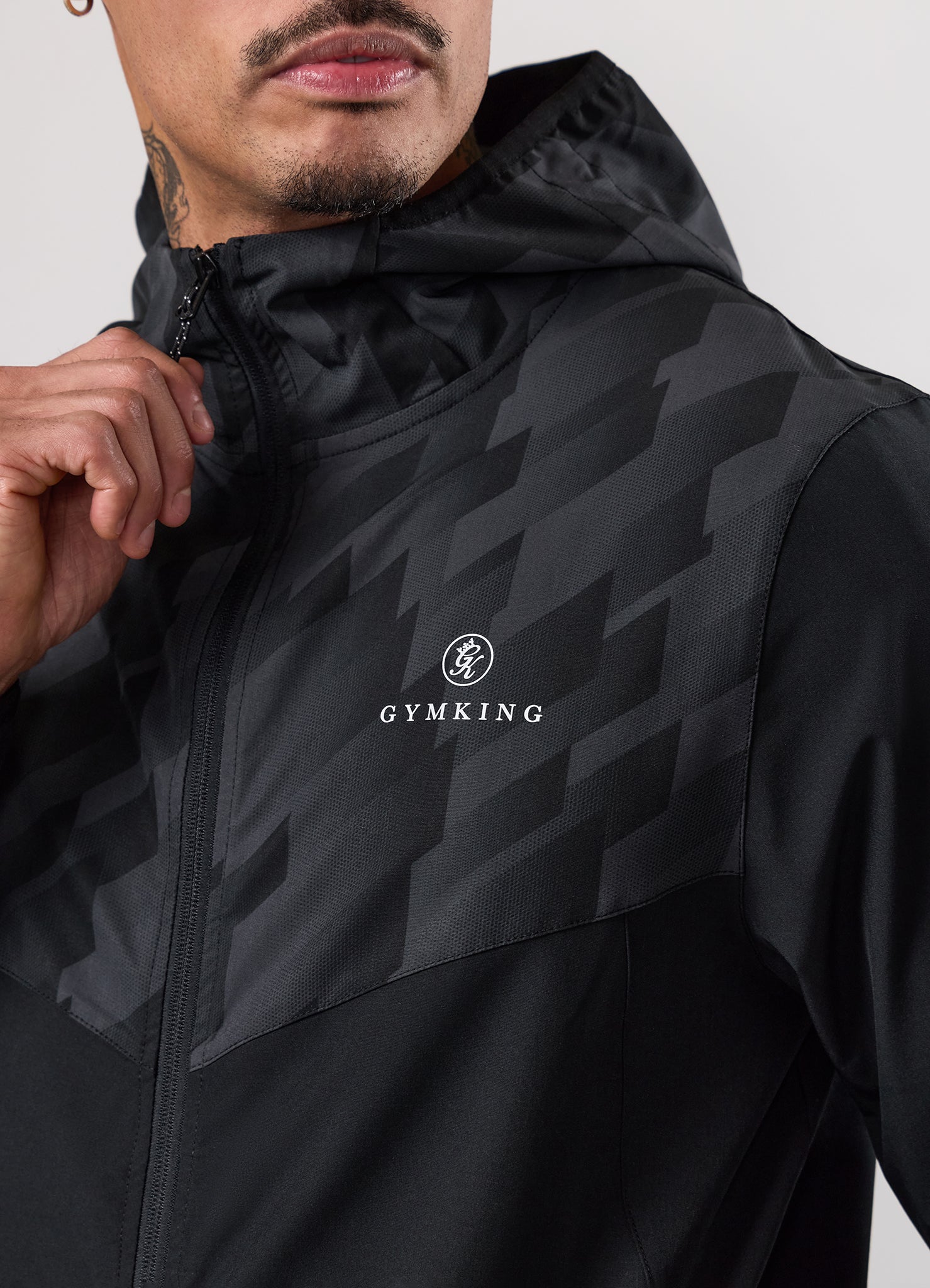 Gym King Power Training Full Zip Tracksuit - Black