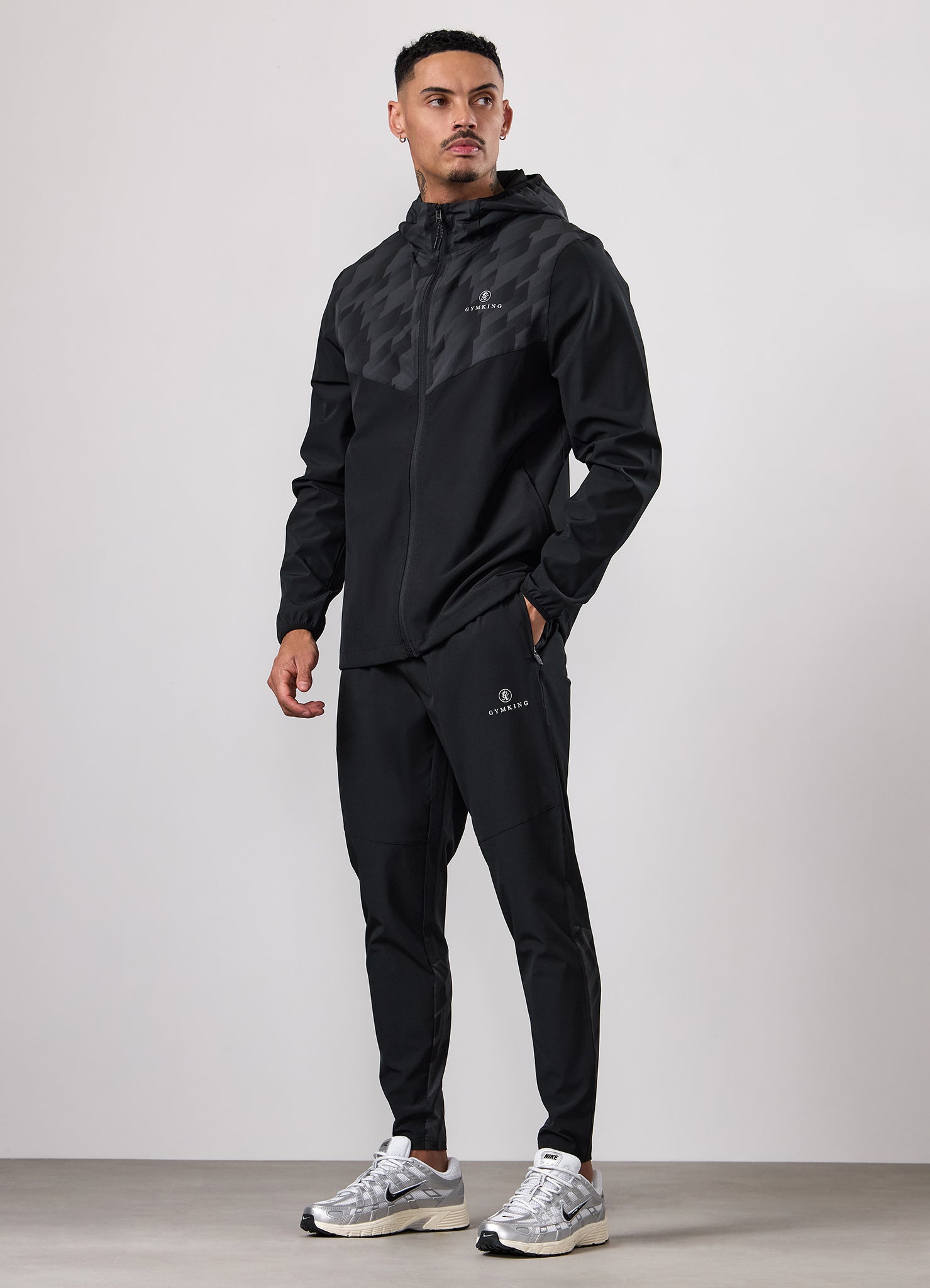Gym King Power Training Full Zip Tracksuit - Black