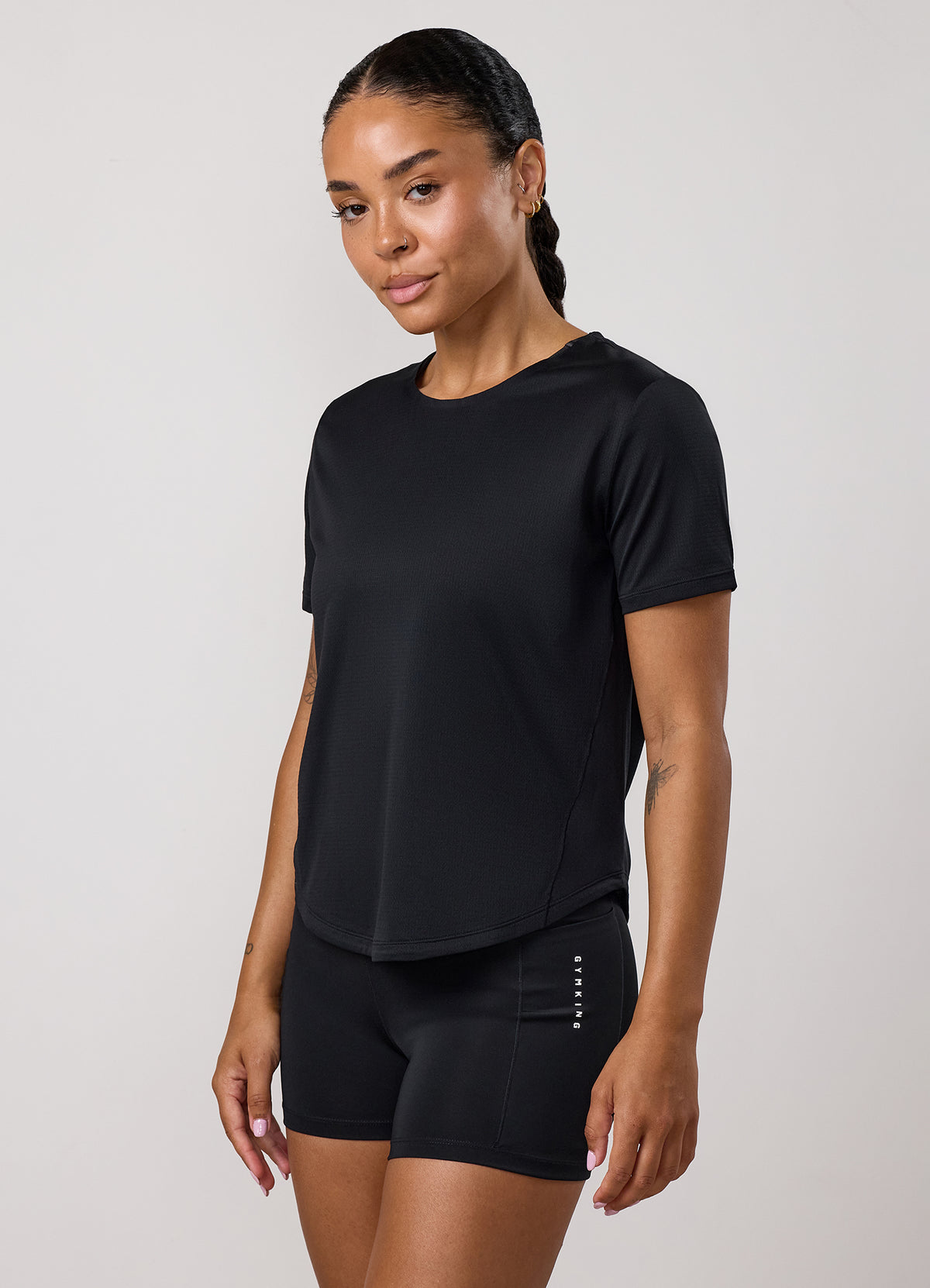 Gym King Precision Cap Sleeve T-Shirt - Black