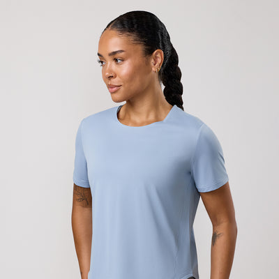 Gym King Precision Cap Sleeve Tee - Chalk Blue