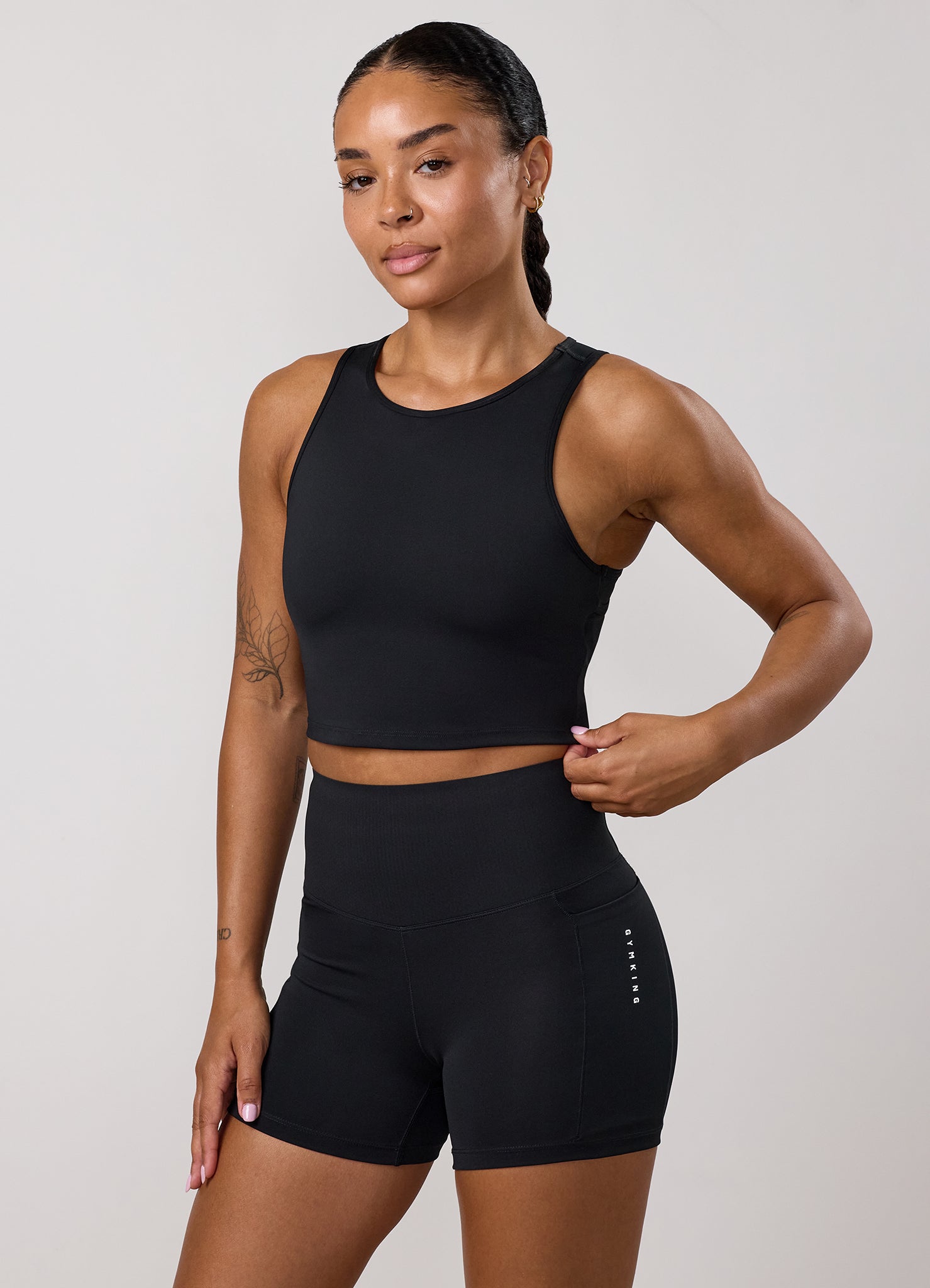 Gym King Precision Cut Out Tank - Black