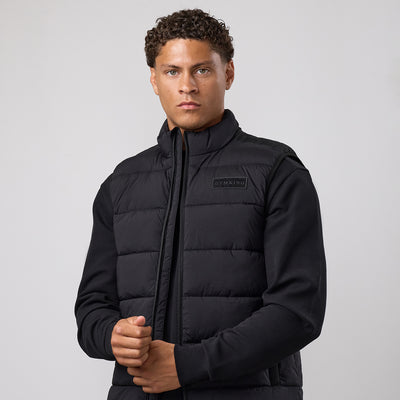 Gym King Precision Puffer Gilet - Black