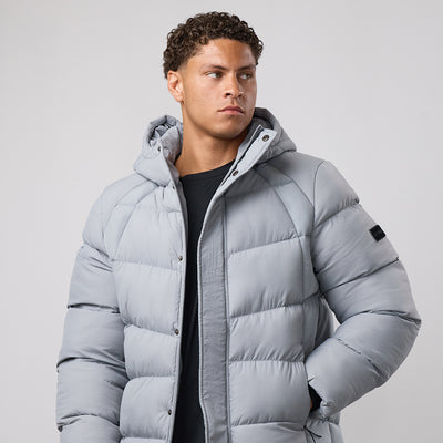 Gym King Precision Puffer Jacket - Silver Grey