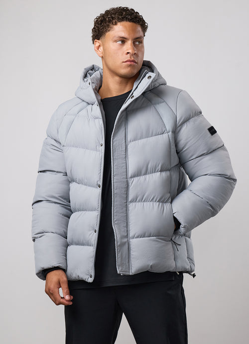 Gym King Precision Puffer Jacket - Silver Grey