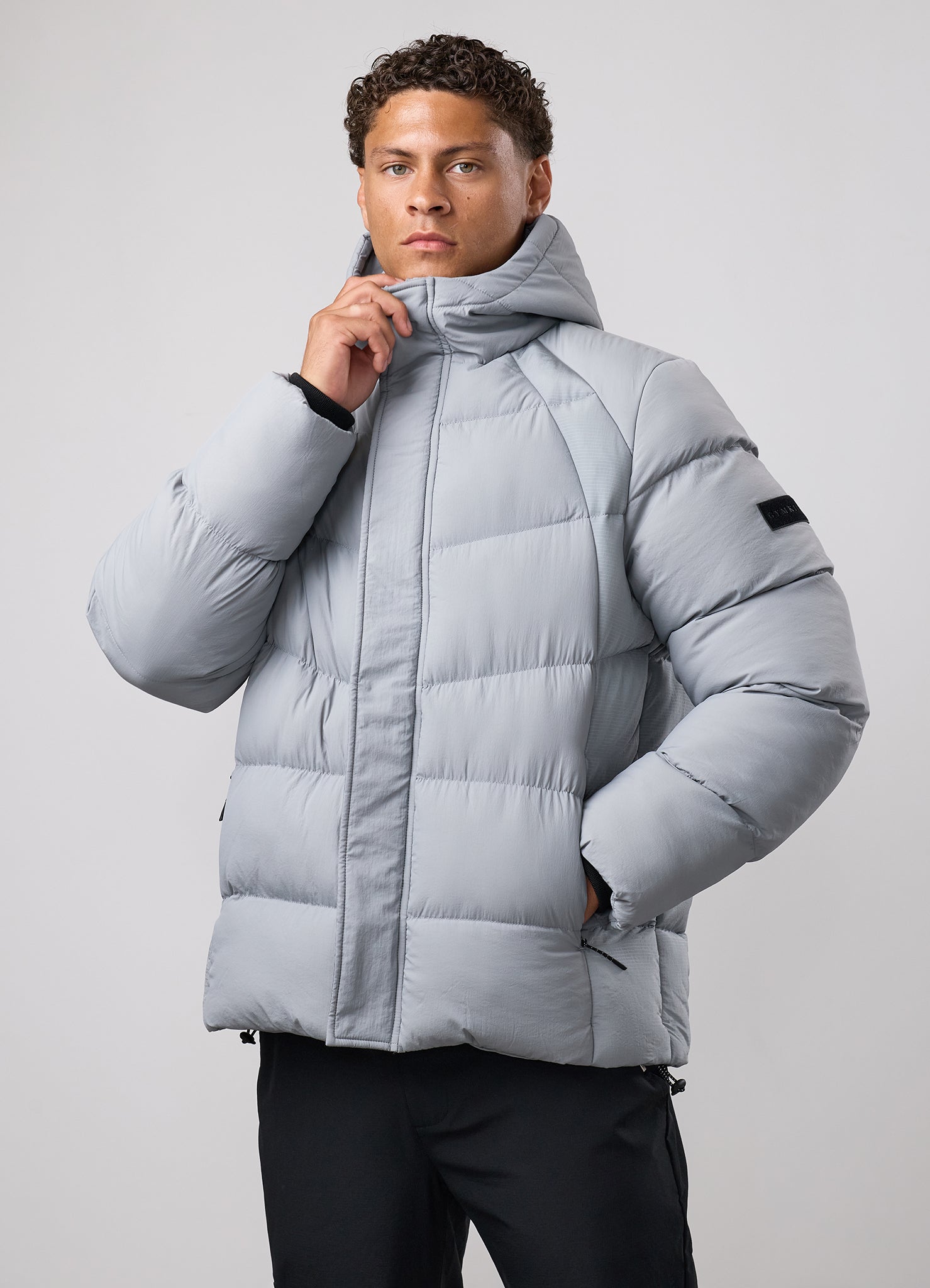 Gym King Precision Puffer Jacket - Silver Grey