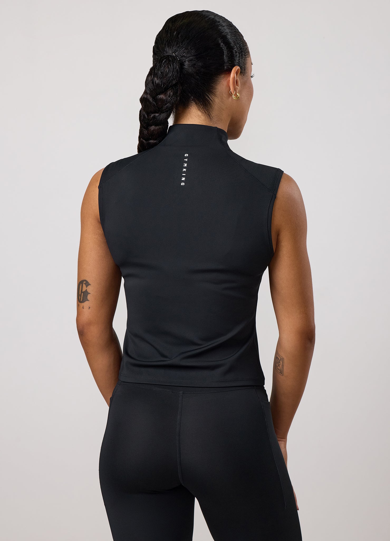 Gym King Precision Full Zip Tank - Black