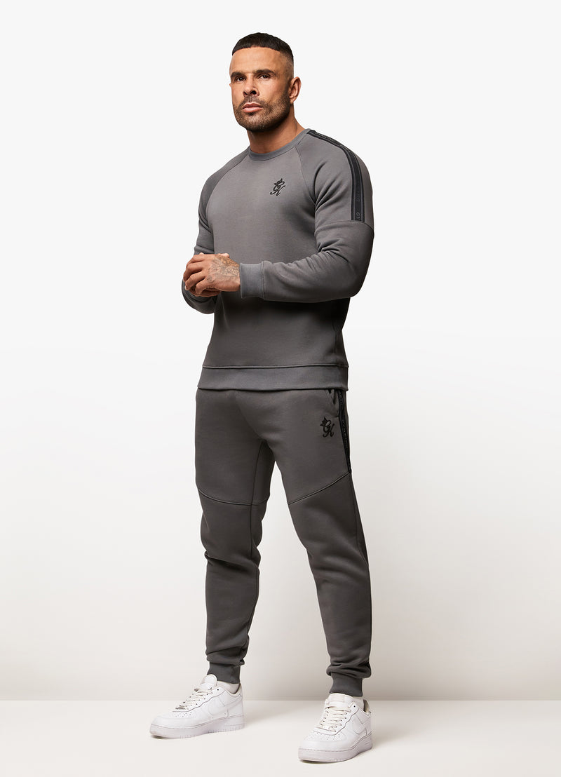 Gym King Premium Taped Crew - Grey