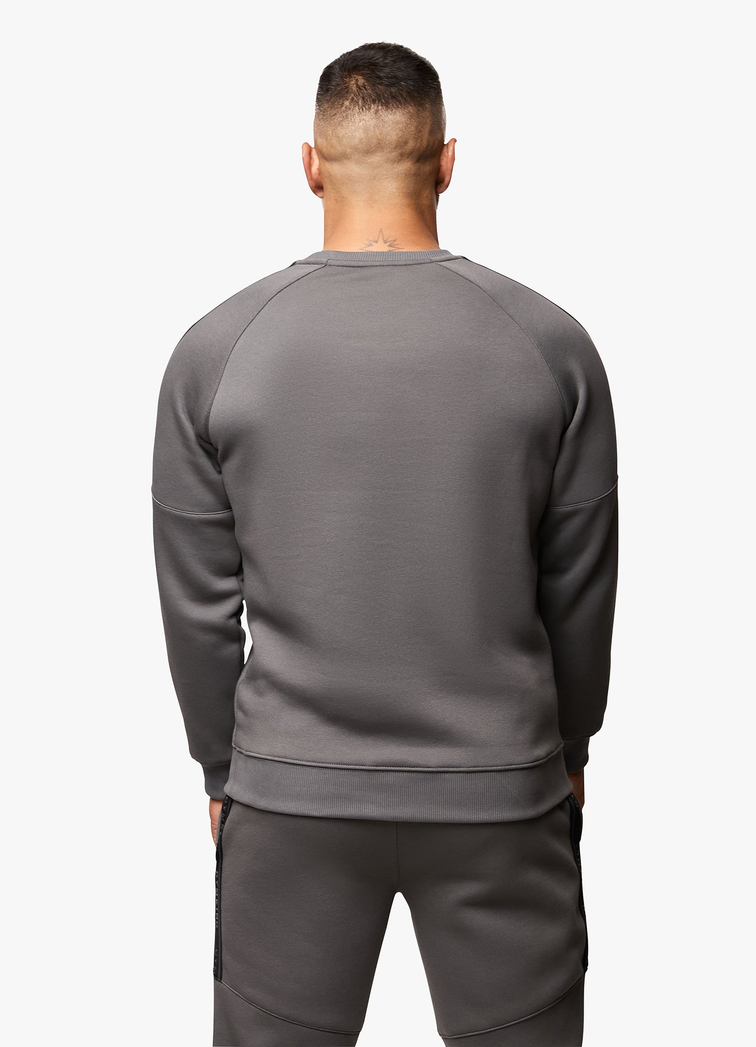 Gym King Premium Taped Crew Grey Xs