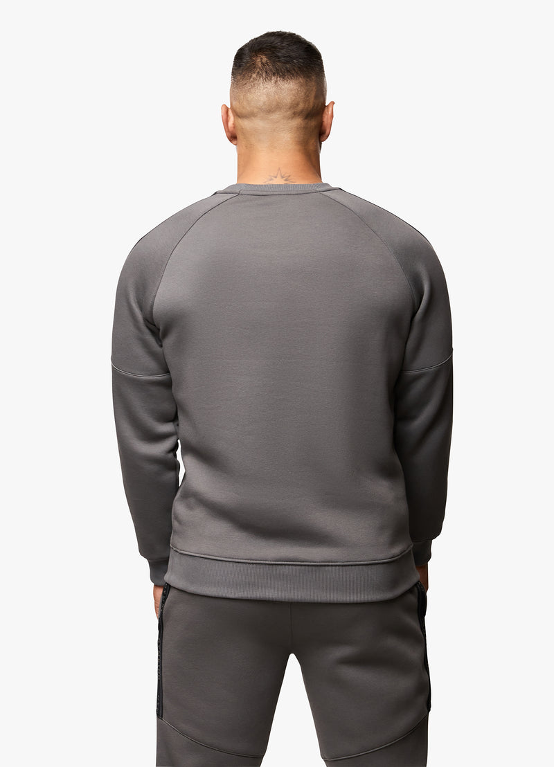 Gym King Premium Taped Crew - Grey