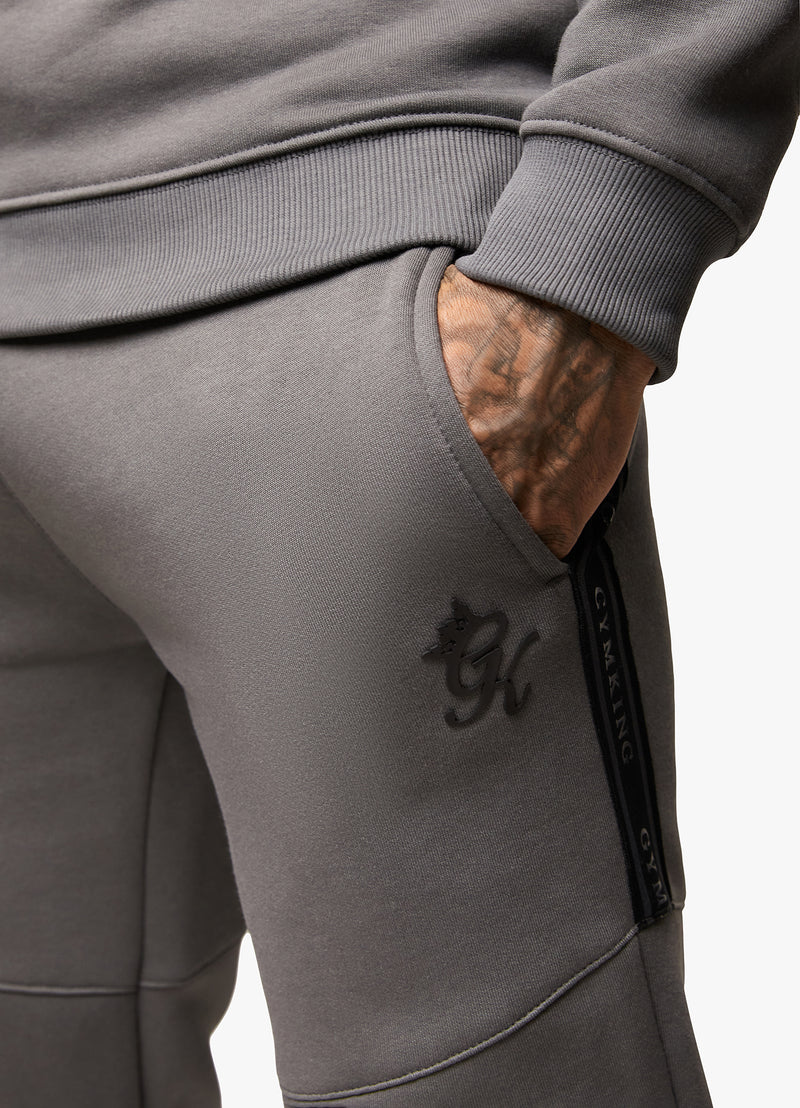 Gym King Premium Taped Jogger - Grey