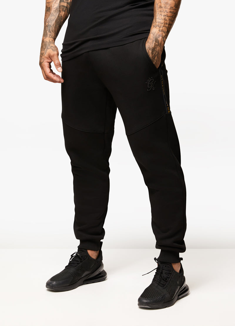 Gym King Premium Taped Jogger -  Black/Gold