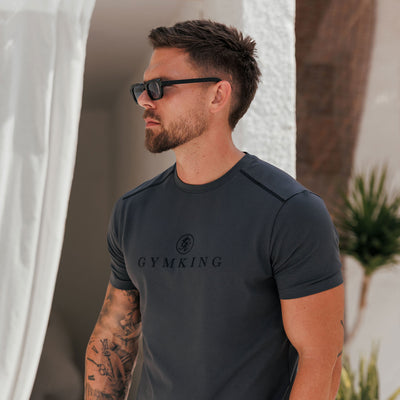 Gym King Pro Logo V2 Jersey Tee - Dark Pewter