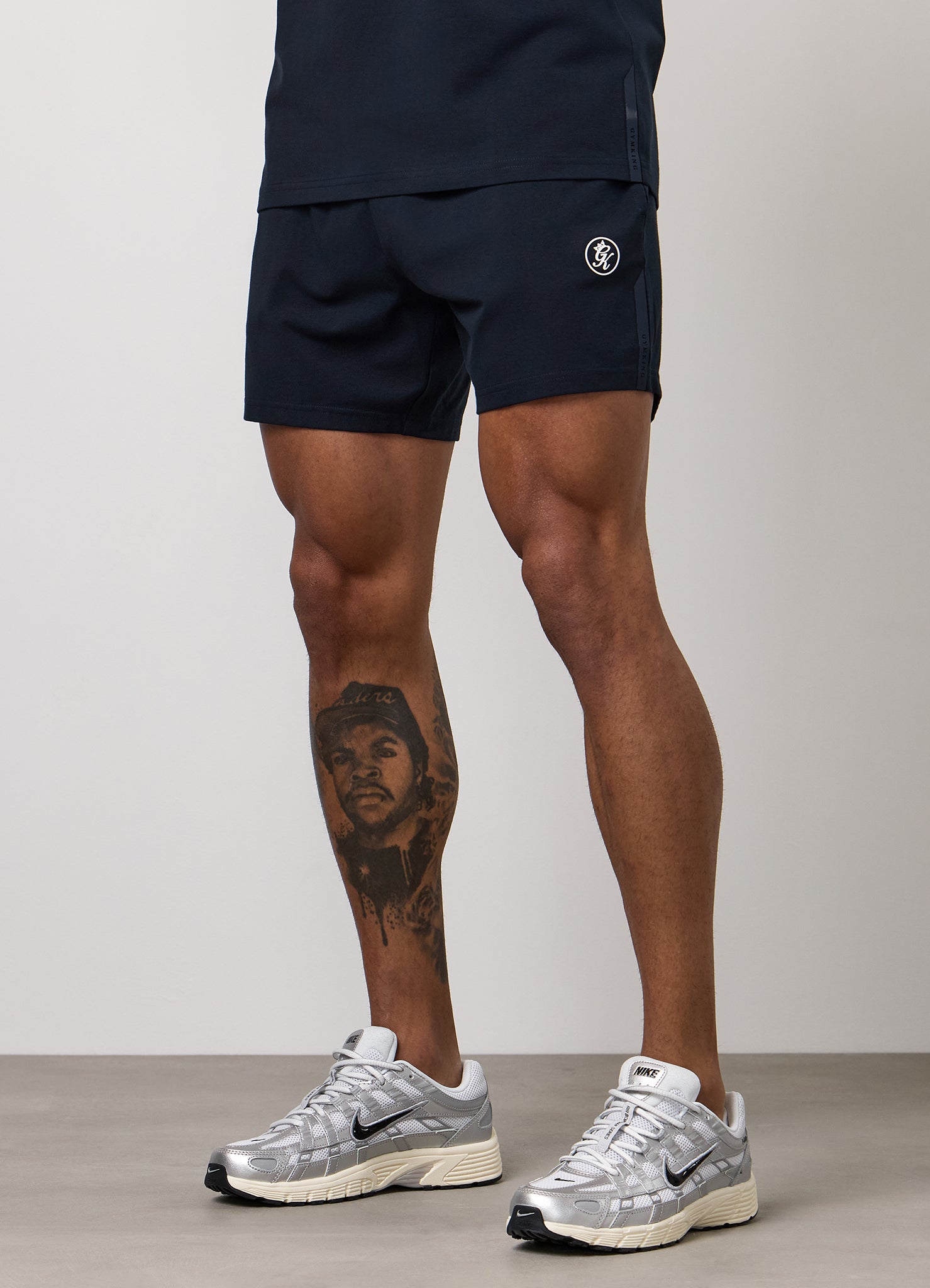 Gym King Pro Logo Jersey 6" Short - Navy