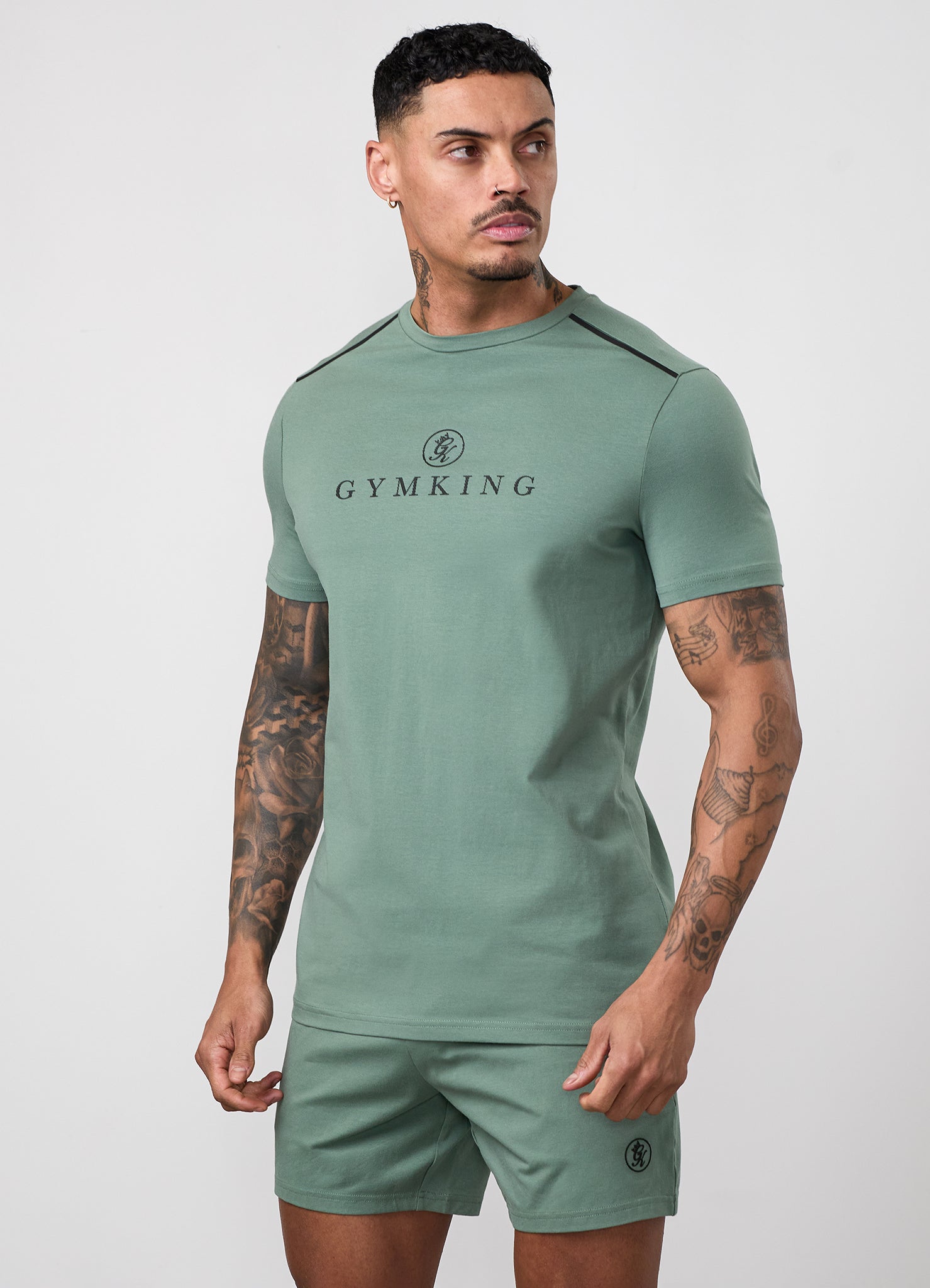 Gym King Pro Logo V2 Jersey Tee - Fern