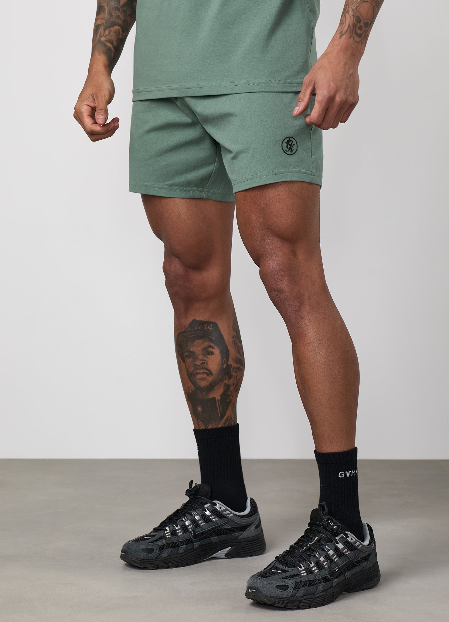 Gym King Pro Logo V2 Jersey 6" Short - Fern