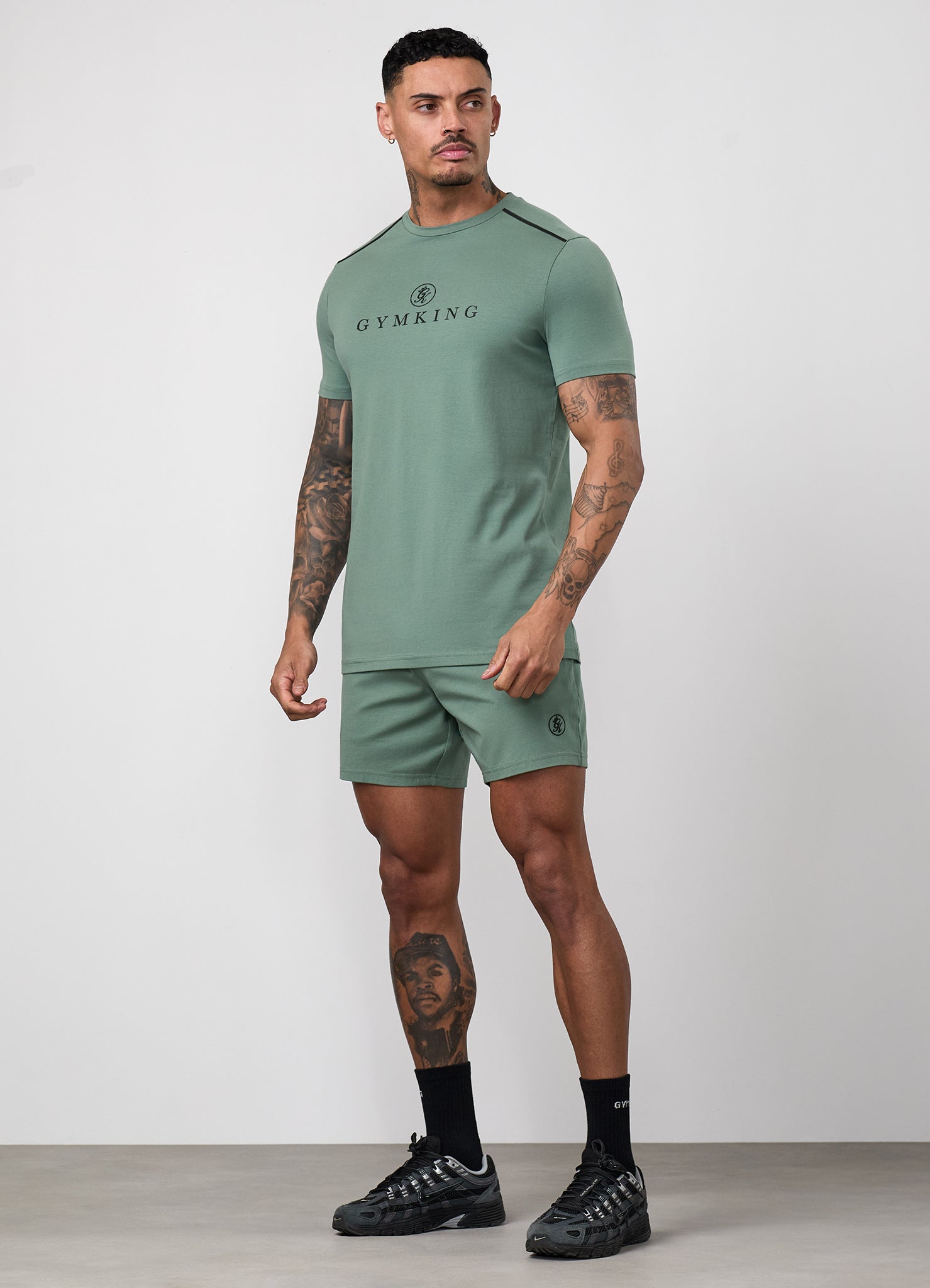 Gym King Pro Logo V2 Jersey 6" Short - Fern