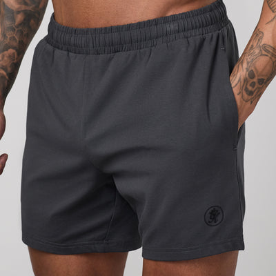 Gym King Pro Logo V2 Jersey 6" Short - Dark Pewter