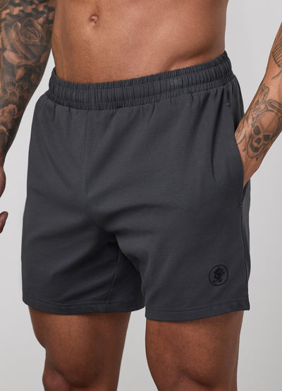 Gym King Pro Logo V2 Jersey 6" Short - Dark Pewter