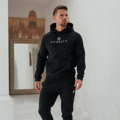 Gym King Pro Logo Tracksuit - Black/White