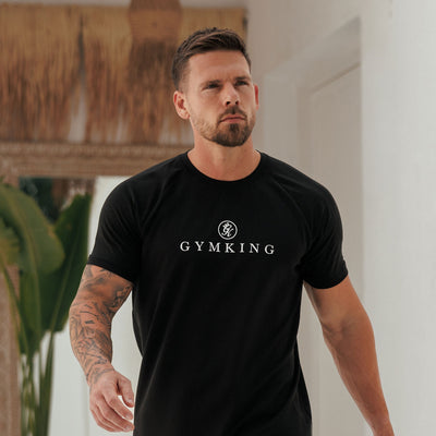 Gym King Pro Logo Tee - Black/White
