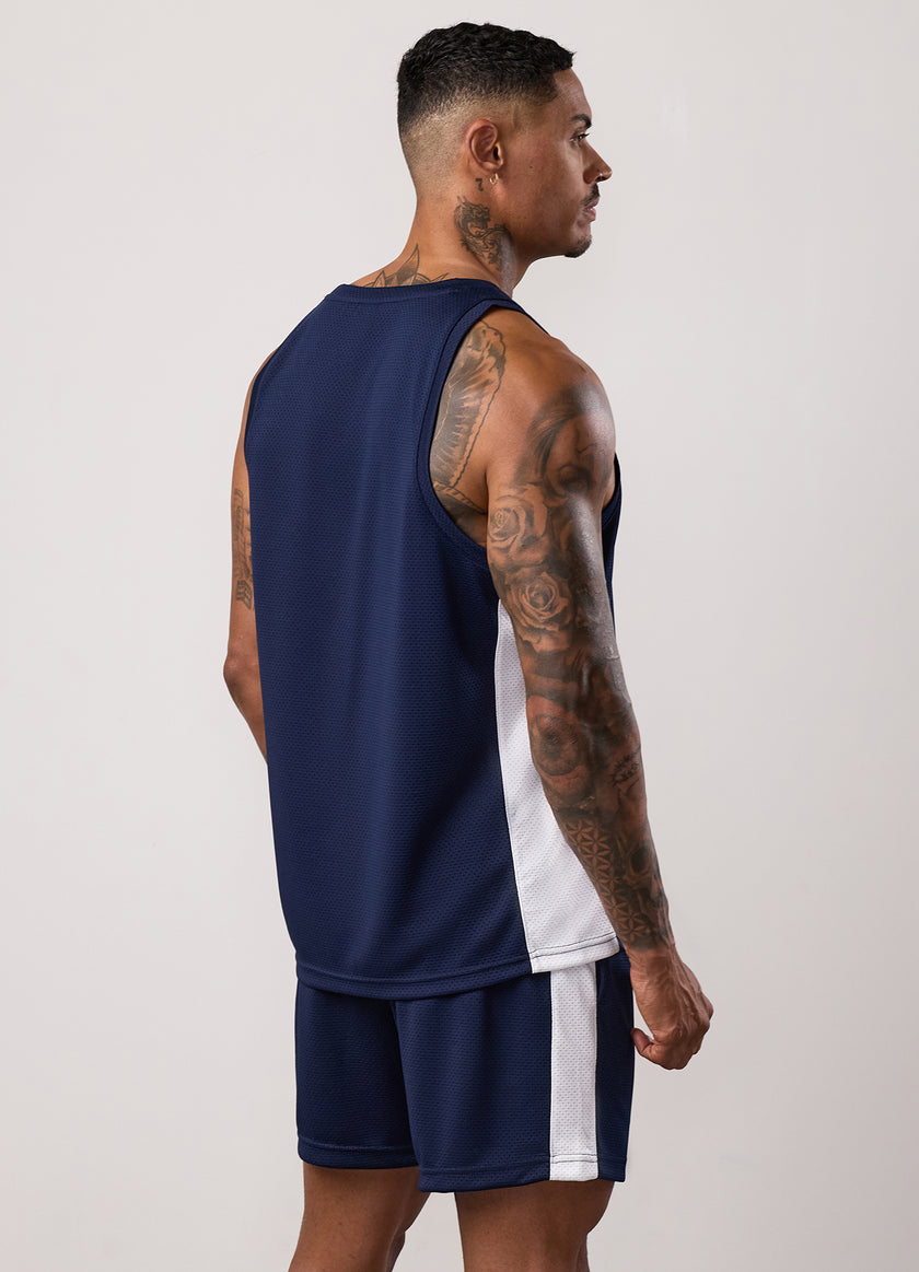 Gym King Pro Classic Mesh Vest - GK Navy