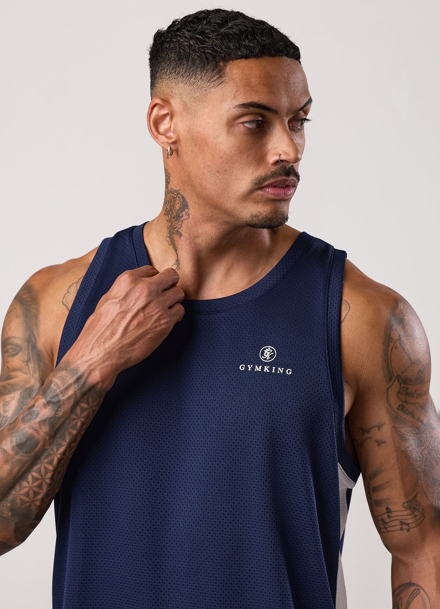 Gym King Pro Classic Mesh Vest - GK Navy