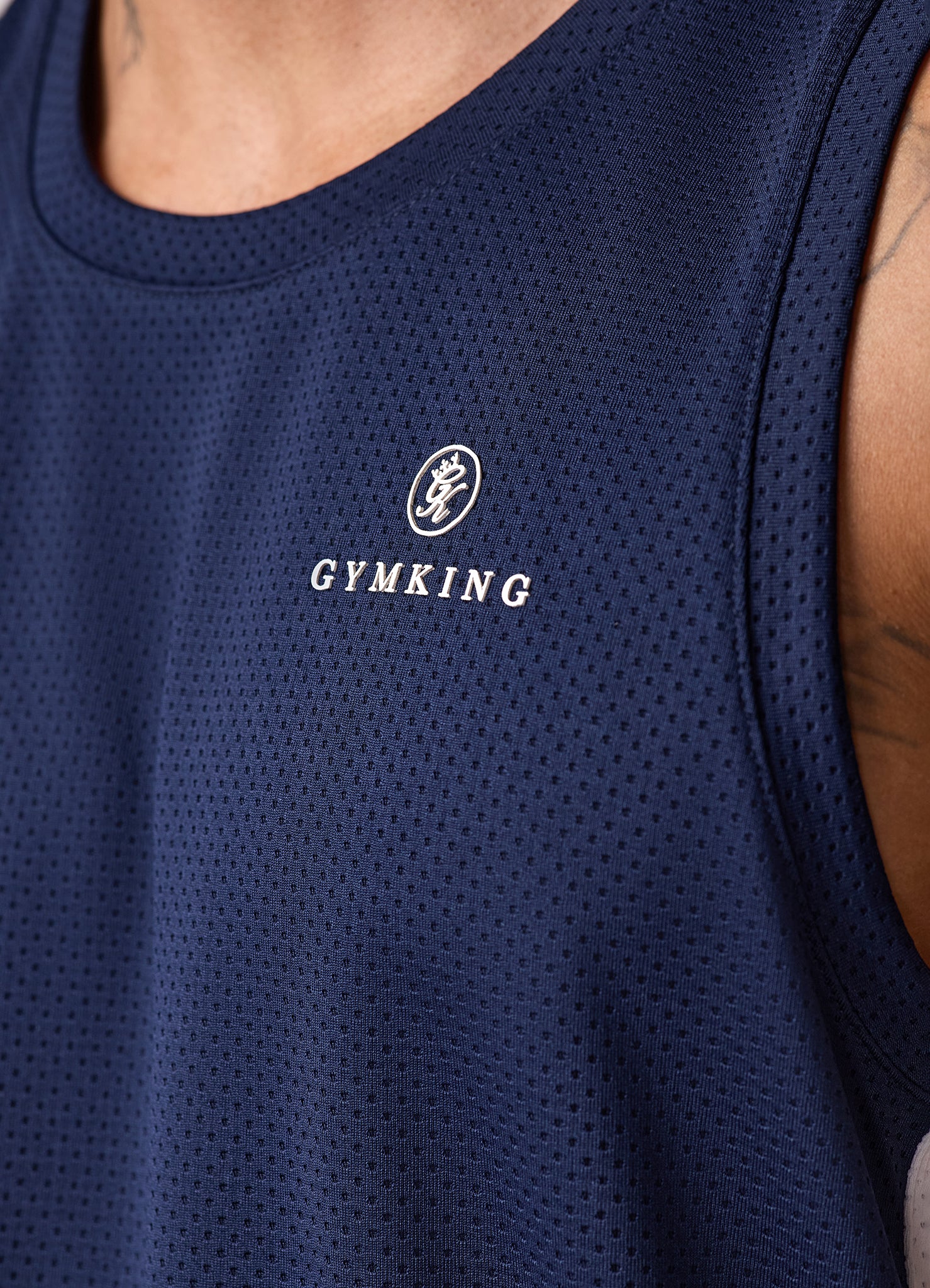 Gym King Pro Classic Mesh Vest - GK Navy