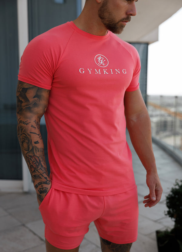 Gym King Pro Jersey Tee - Coral