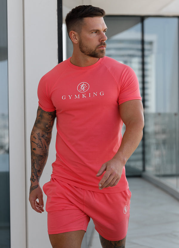 Gym King Pro Jersey Tee - Coral