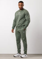 Gym King Pro Crew Tracksuit - Sage Grey