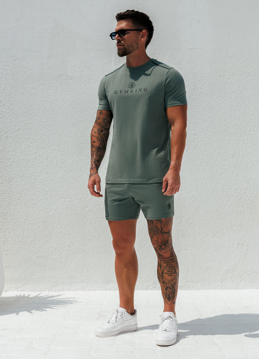 Gym King Pro Logo V2 Jersey 6" Short - Fern