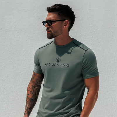 Gym King Pro Logo V2 Jersey Tee - Fern