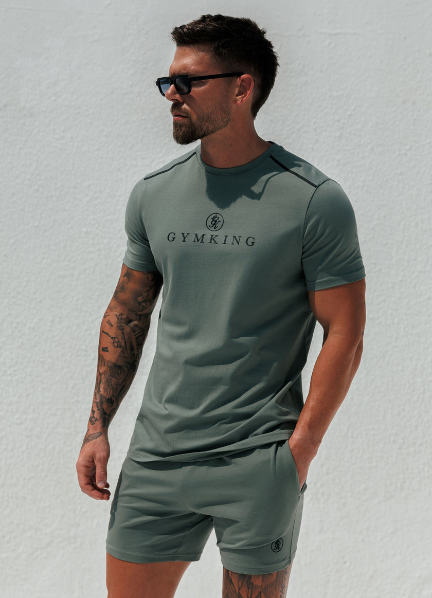 Gym King Pro Logo V2 Jersey Tee - Fern