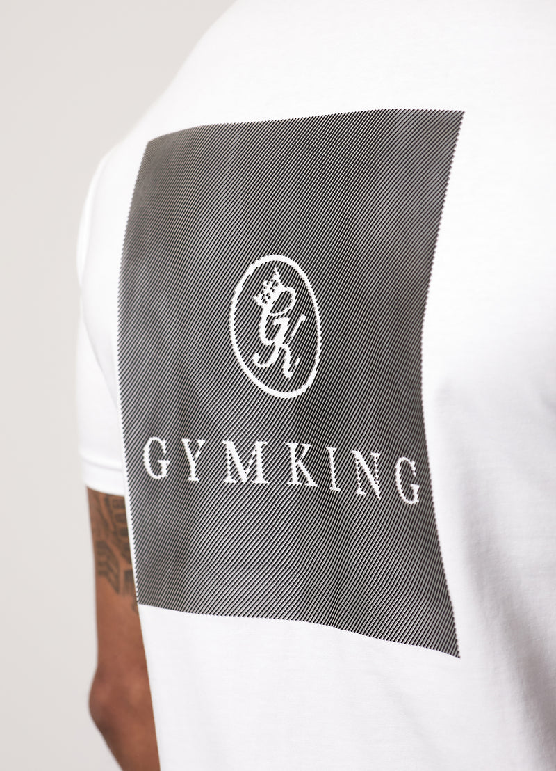 Gym King Pro Graphic Tee - White