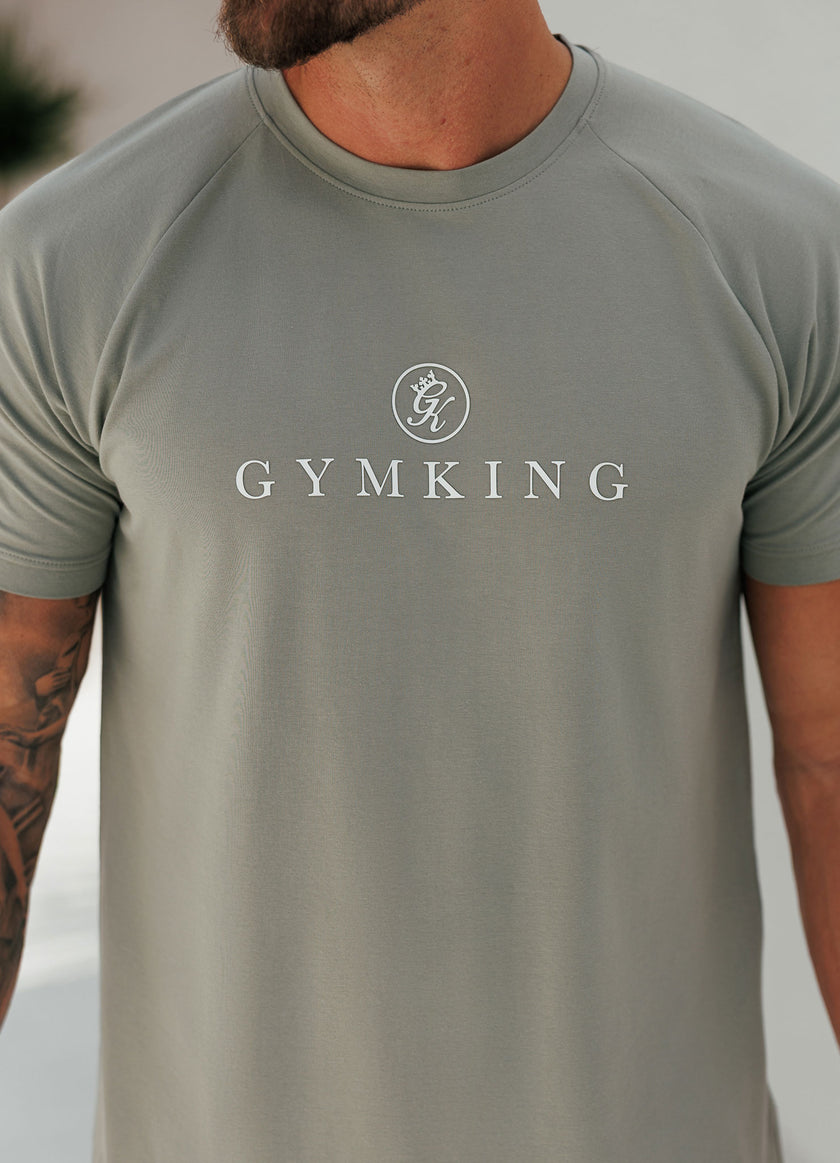 Gym King Pro Logo Tee - Soft Khaki