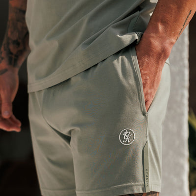Gym King Pro Logo Jersey 6" Short - Soft Khaki
