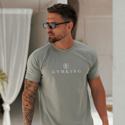 Gym King Pro Logo Tee - Soft Khaki