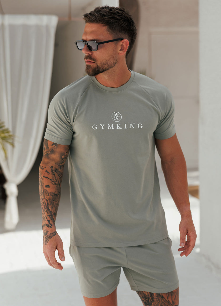 Gym King Pro Logo Tee - Soft Khaki