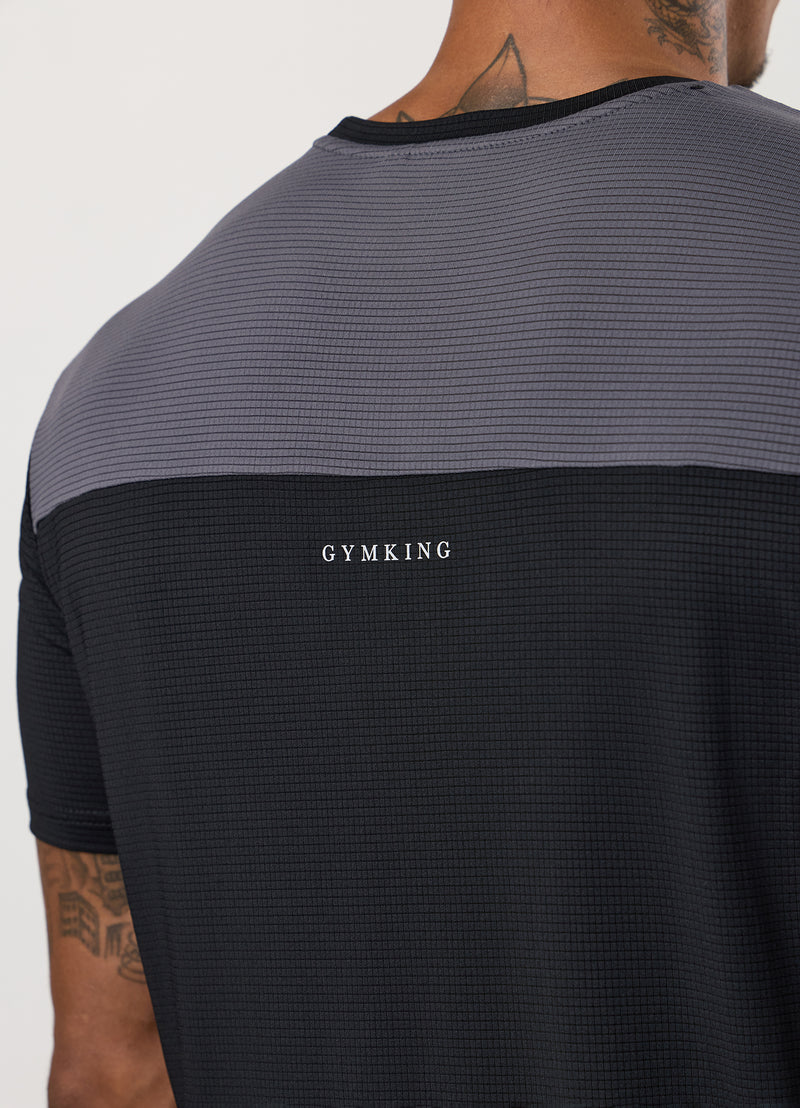 Gym King Progress Performance Tee - Black/Graphite