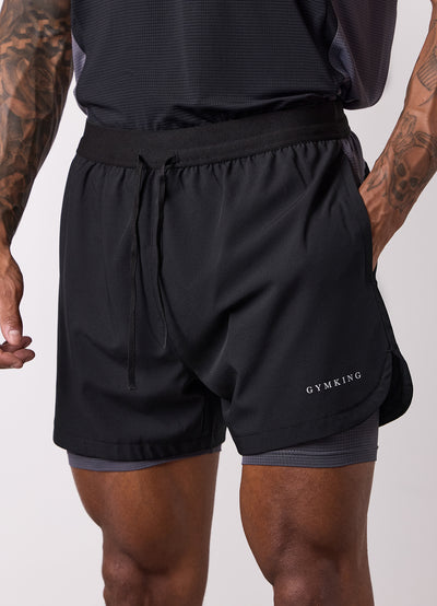 Gym King Progress 2-In-1 Short - Black/Graphite