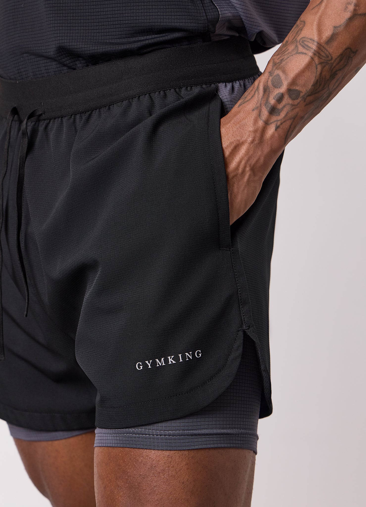 Gym King Progress 2-In-1 Short - Black/Graphite