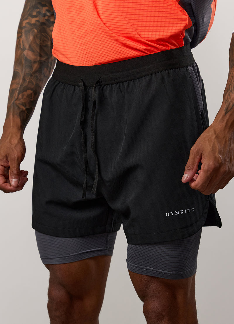 Gym King Progress 2-In-1 Short - Black/Graphite