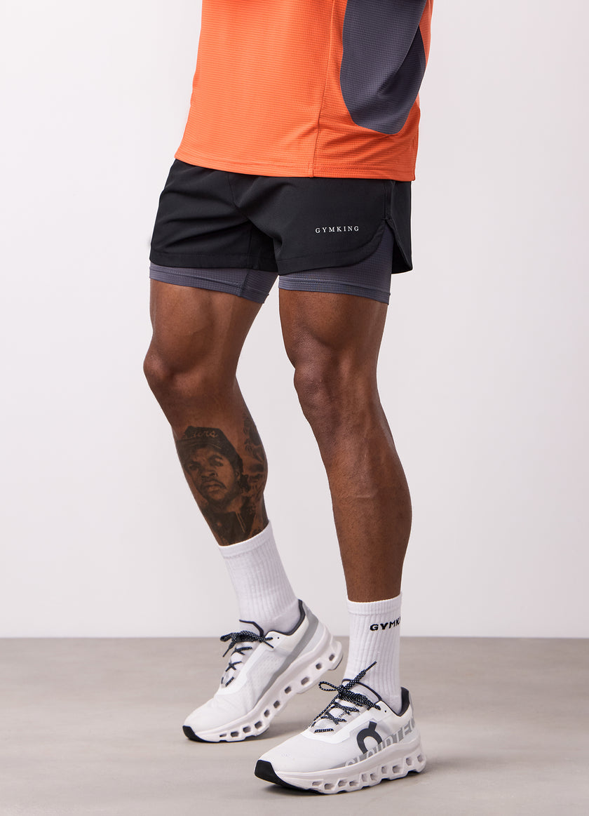 Gym King Progress 2-In-1 Short - Black/Graphite